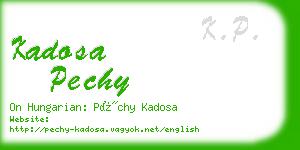 kadosa pechy business card